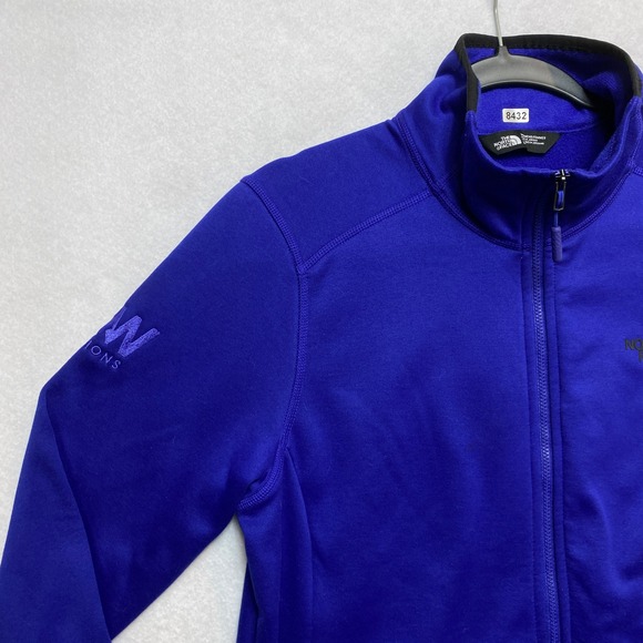 The North Face Fleece Jacket Womens Large Electric Blue Logo Full Zip - Picture 5 of 10